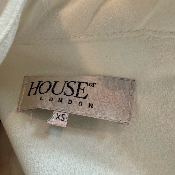 HOUSE OF CB Charlize White Crystal Fringe Mini Dress XS Bridal Holiday - Picture 12 of 13